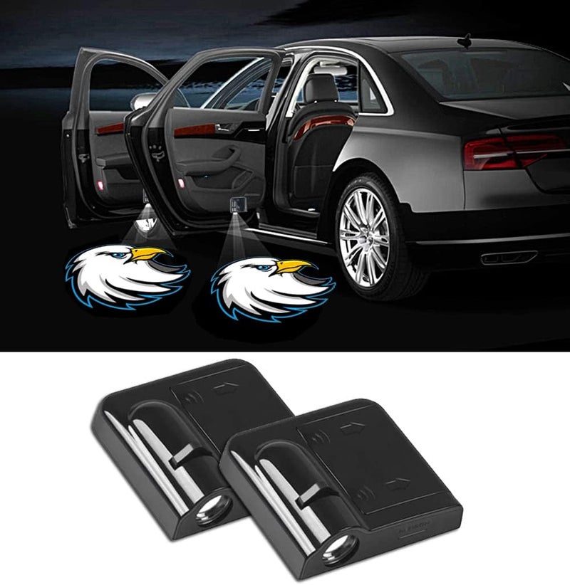 NewL 2 Pcs Led Car Door Welcome Light for Eagle Head Logo Symbol Projector Lights Ghost Shadow Light - Image 1